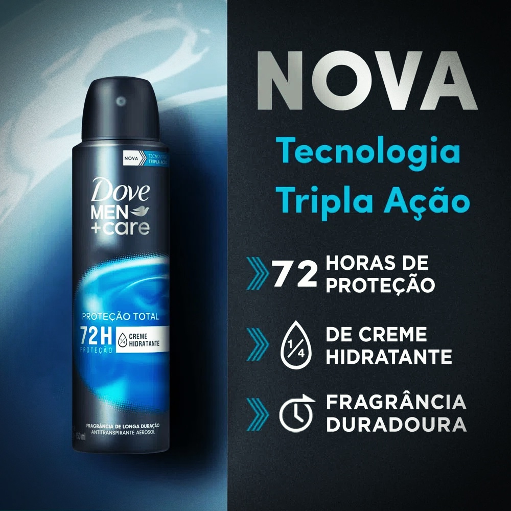 Antitranspirante Aerosol Cuidado Total Dove Men Care 150 mL