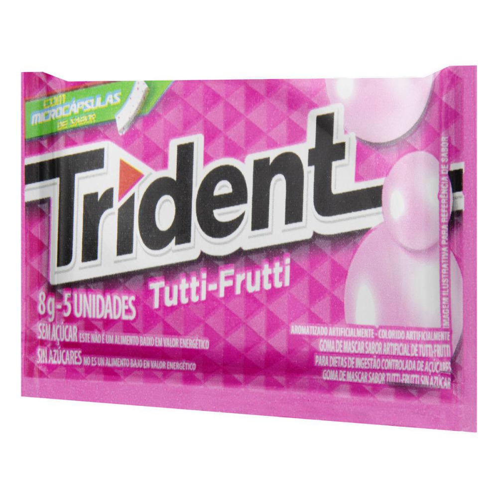 Chiclete Trident Tutti Frutti com 5 Unidades