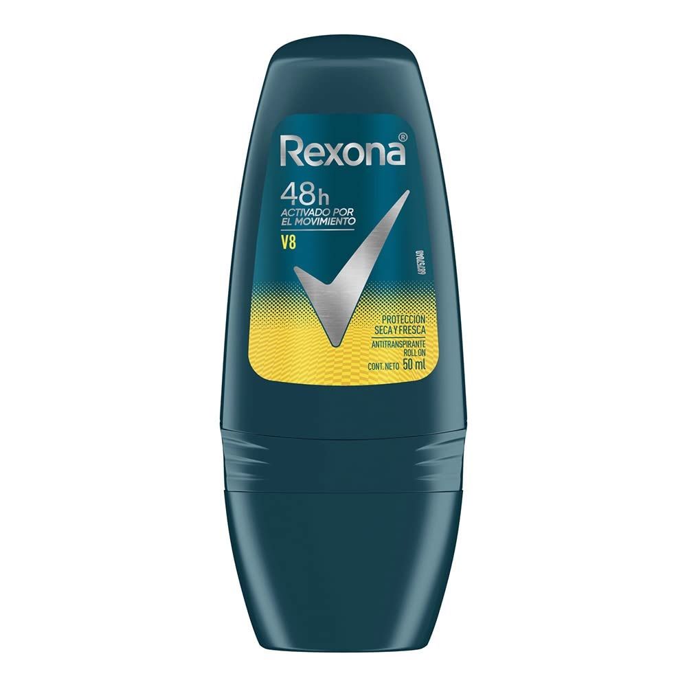 [TESTE] Desodorante Antitranspirante Roll On Men V8 50 mL Rexona Branco
