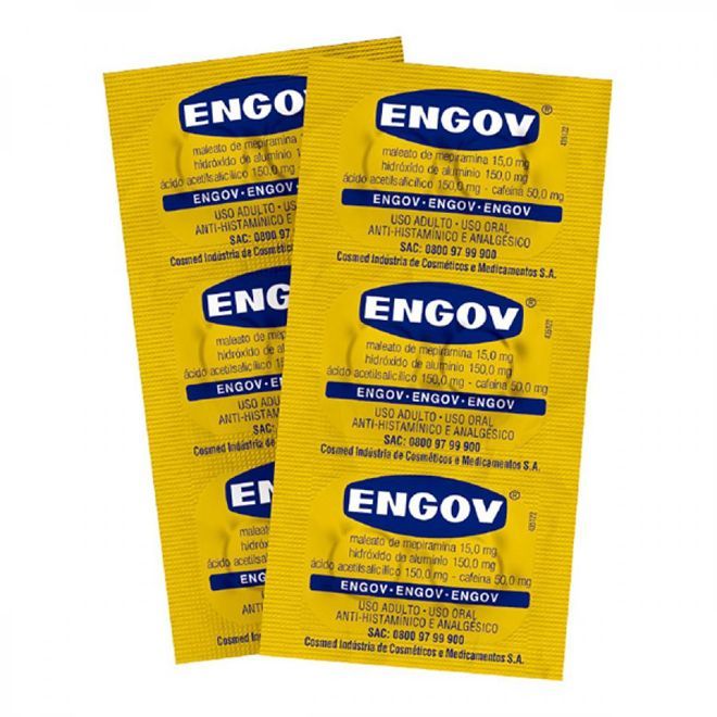 [TESTE] Engov 15Mg + 150Mg +150Mg + 50Mg Blíster Com 6 Comprimidos