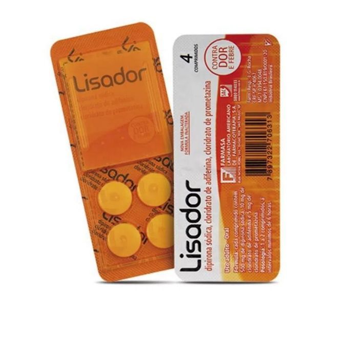[TESTE] Lisador Comprimido 500Mg + 5Mg + 10Mg Blíster Com 4 Comprimidos