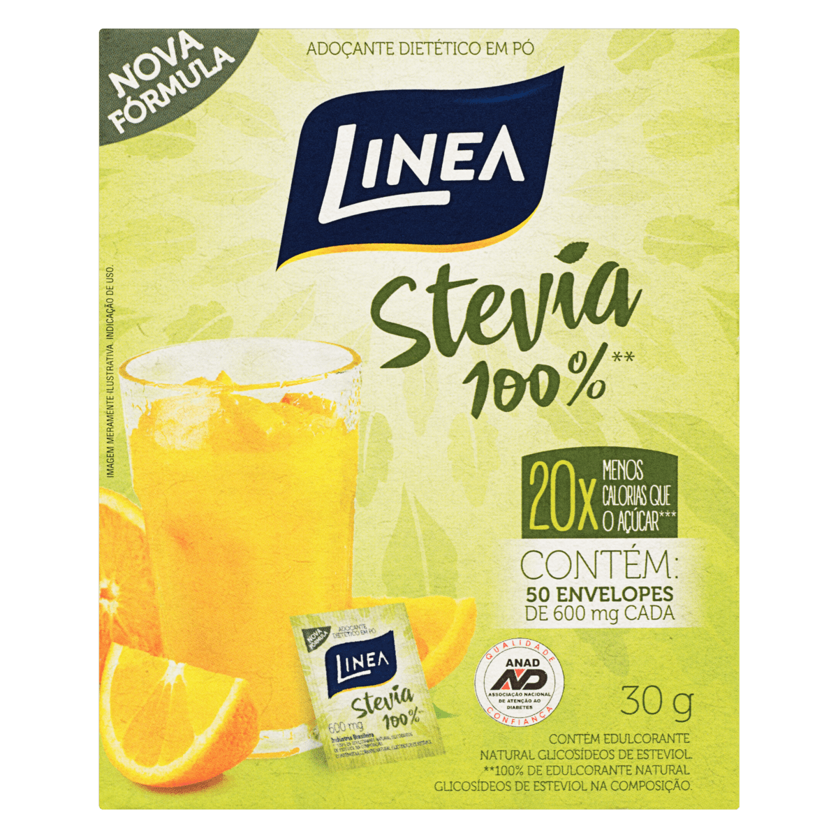 [TESTE] Adoçante Linea Stevia Po, Com 50 Envelopes De 600Mg