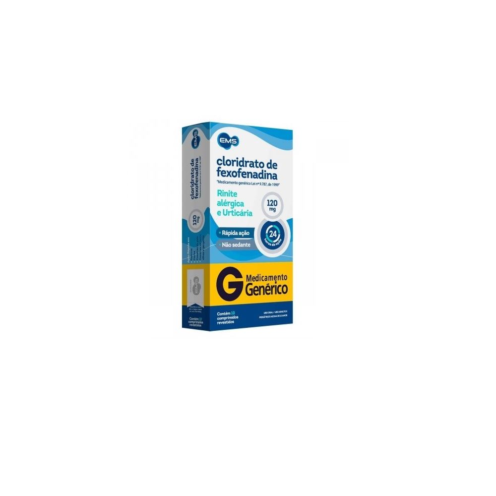 [TESTE] Clor Fexofenadina 120Mg 10 Comprimidos (Ems)