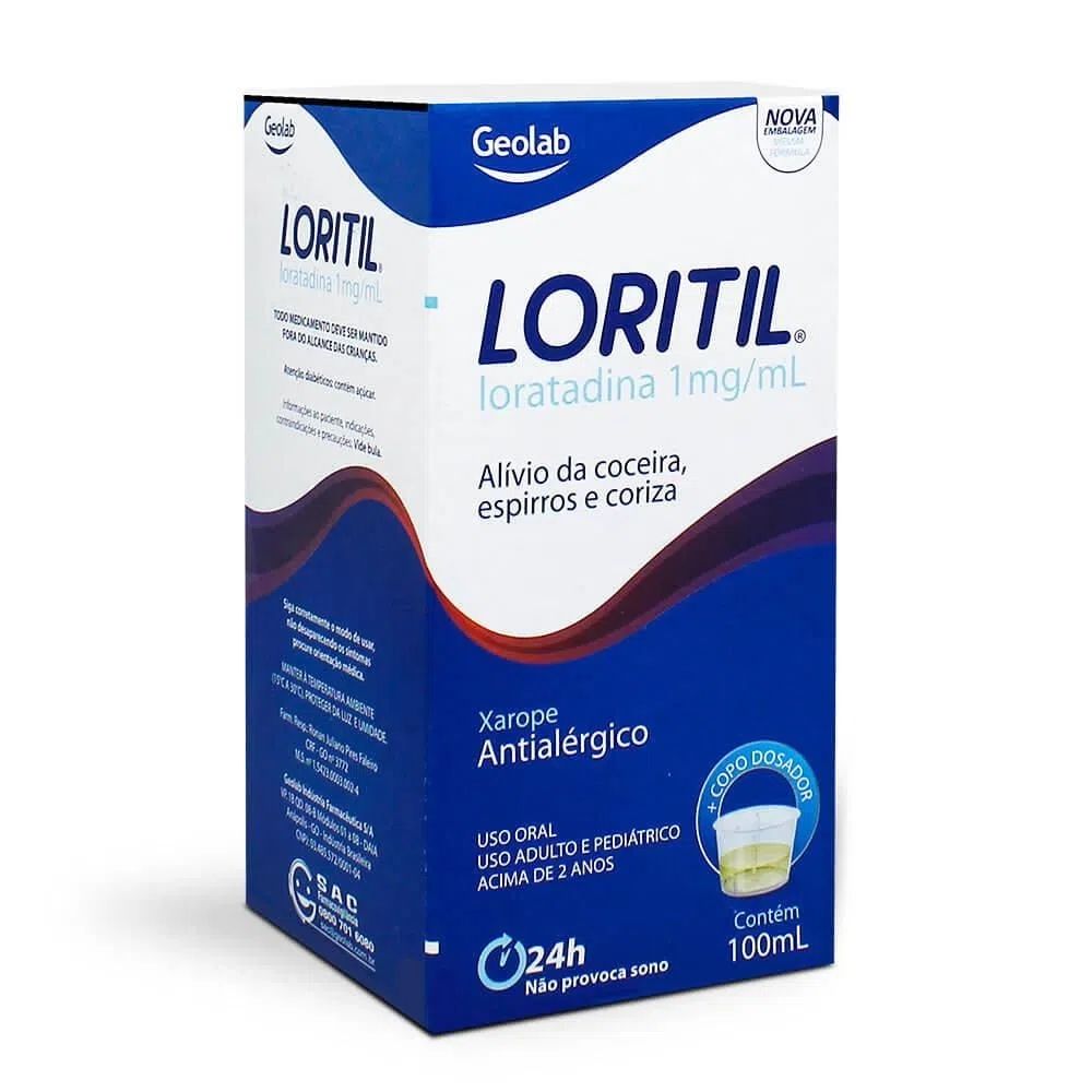 [TESTE] Loritil Xarope 1Mg/mL, Caixa Com 1 Frasco Com 100mL De Xarope