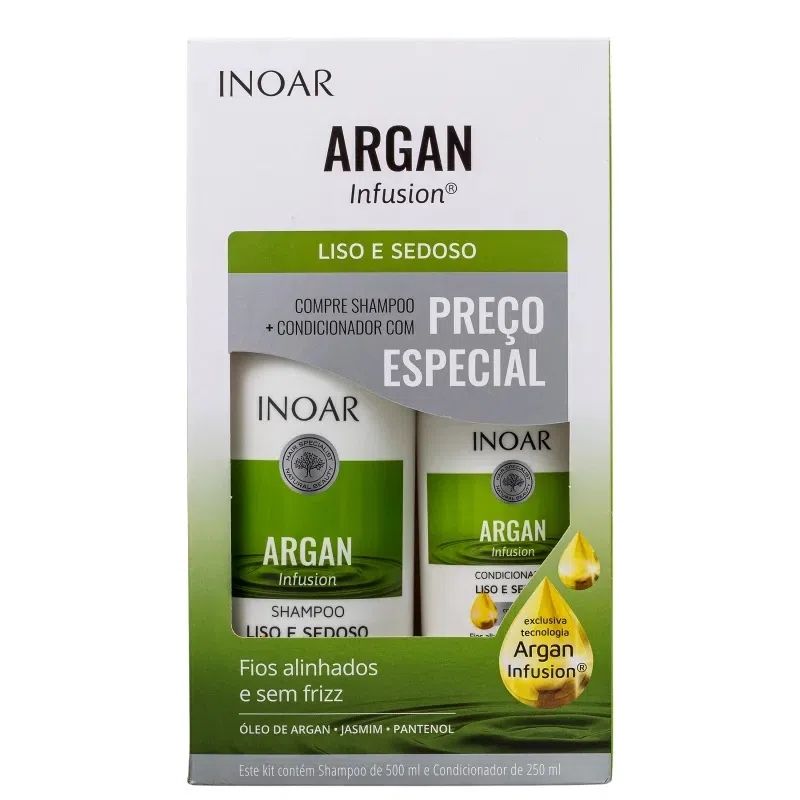[TESTE] Kit Inoar Argan Infusion Liso E Sedoso Sh 500mL+Condicionador 250mL