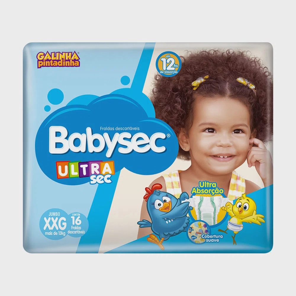 [TESTE] Babysec Fralda Galinha Pintadinha Jumbo Tamanho Extra Extra Grande Com 16 Tiras
