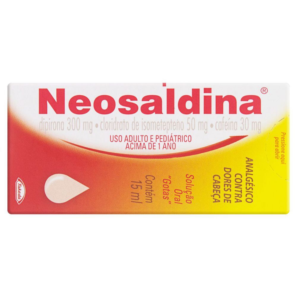 [TESTE] Neosaldina 50Mg + 300Mg + 30Mg Caixa Com 1 Frasco Com 15mL De Solução De Uso Oral