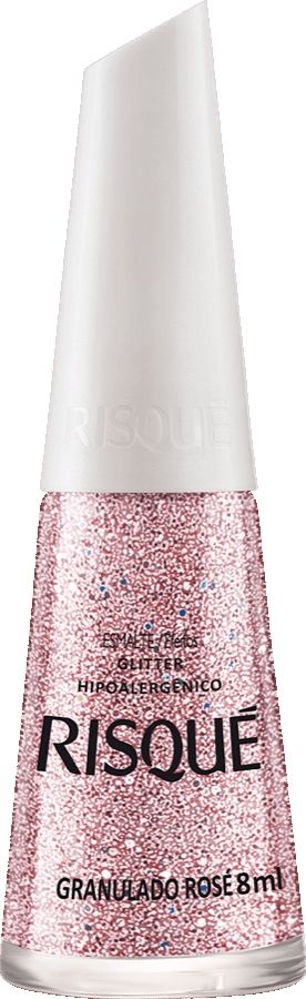 [TESTE] Esmalte Risqué Efeitos Glitter Granulado Rosé 8mL