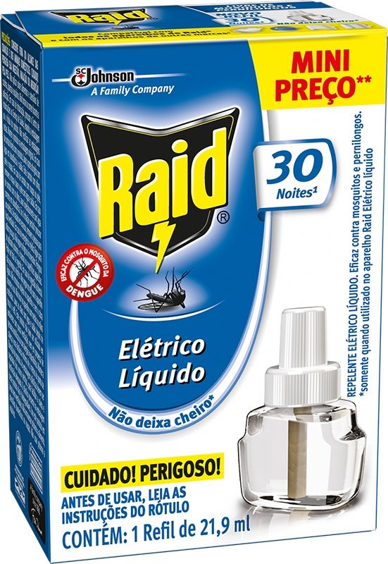 [TESTE] Repelente Elétrico Líquido Raid Refil 30 Noites Com 21, 9mL