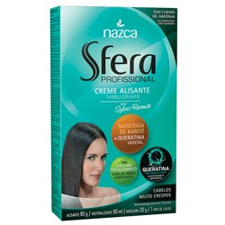 Kit Alisante Nazca Sfera Manteiga De Karité E Queratina Alisante 80G + Neutralizante 90G + Máscara 20G + Par De Luvas
