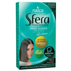 Kit Alisante Nazca Sfera Manteiga De Manga E Queratina Alisante 80G + Neutralizante 90G + Máscara 20G + Par De Luvas
