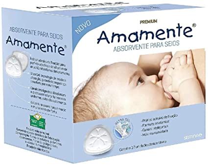 [TESTE] Absorvente Para Seios Amamente Com 12 Unidades Amamente Branco