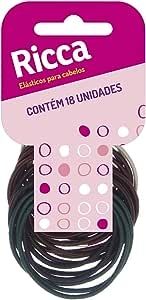 [TESTE] Elástico De Cabelo Ricca Com Metal, Basic, 18 Unidades
