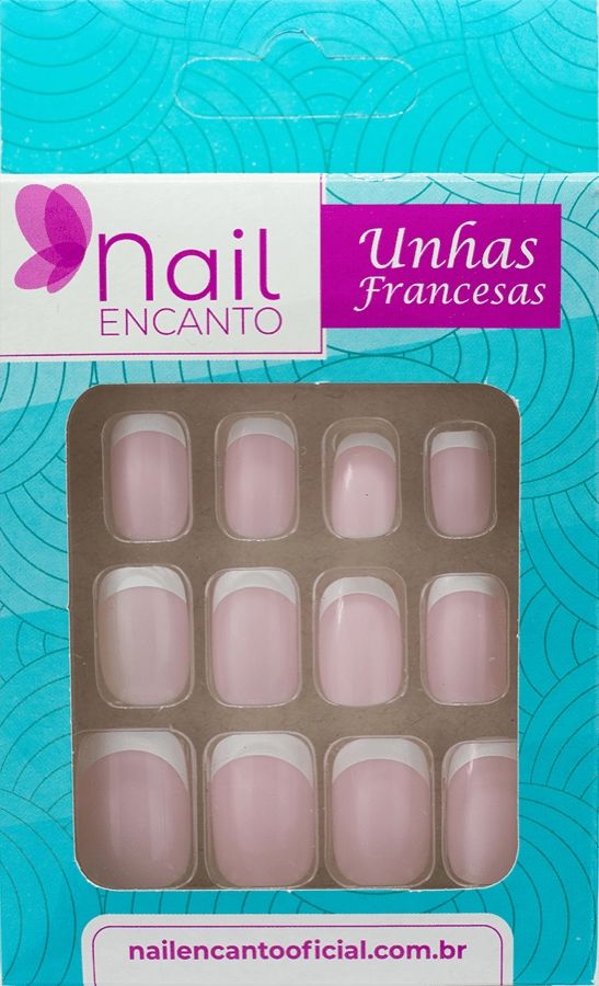 [TESTE] Unhas Postiça Nail Encanto Francesas Rosa Un