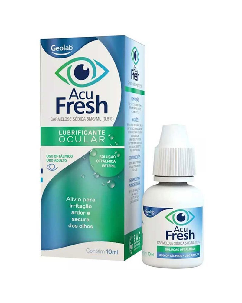 [TESTE] Acu Fresh 5Mg/mL Caixa Com 1 Frasco Gotejador Com 10mL De Solução De Uso Oftálmico