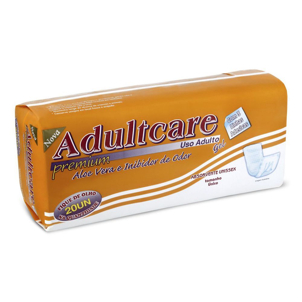 [TESTE] Absorvente Geriátrico Adultcare Premium Tamanho Único 20 Unidades