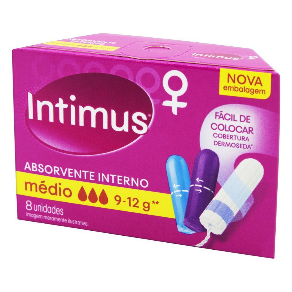 [TESTE] Intimus Absorvente Interno Medio Mais Fino Sistema Gire E Abre 8 Unidades