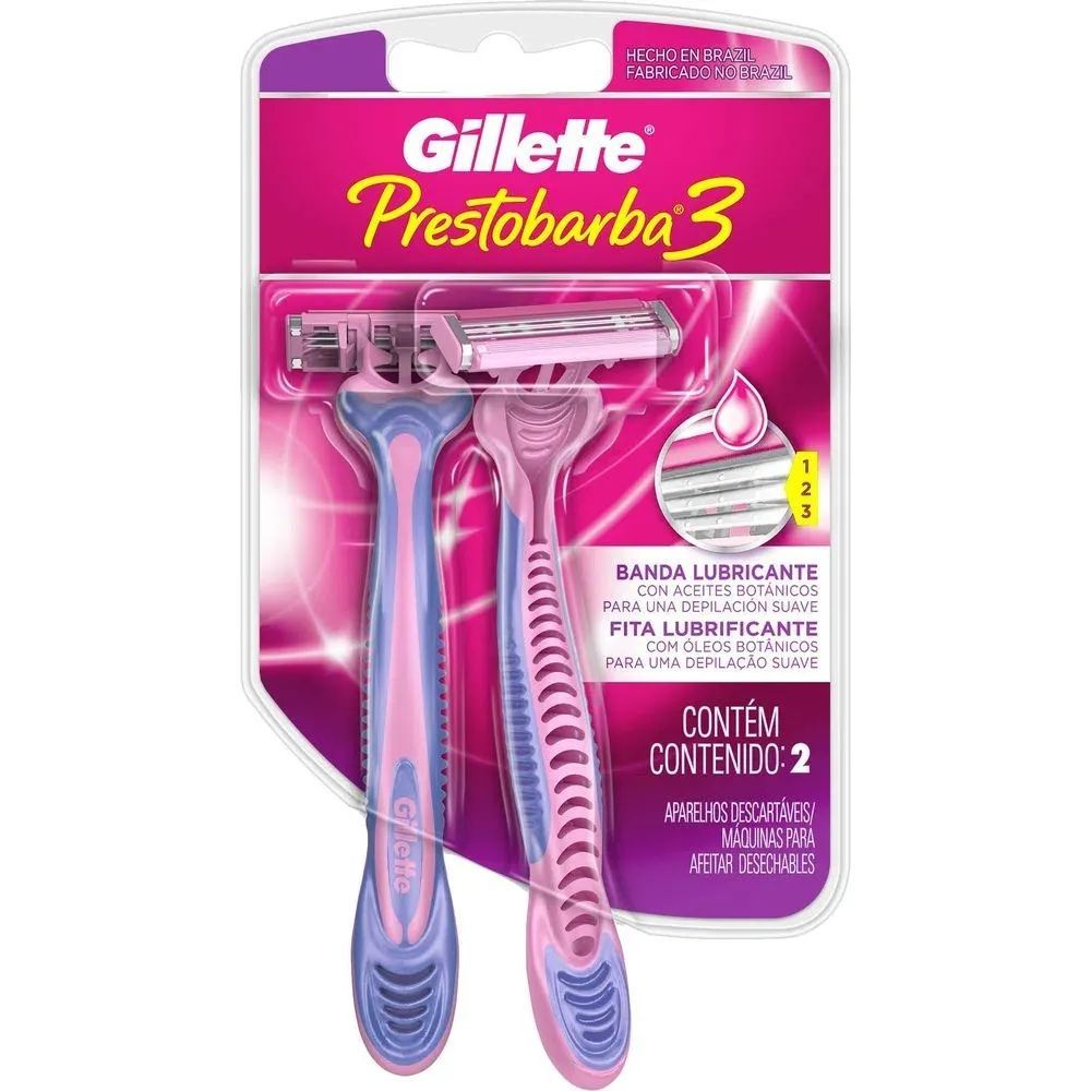 [TESTE] Aparelho Para Depilação Feminina Gillette Prestobarba 3 Com 2 Unidades