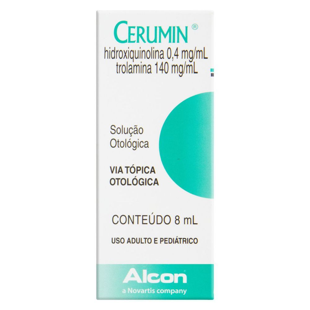Cerumin 0,4Mg/mL + 140Mg/mL Caixa Com 1 Frasco Gotejador Com 8mL De Solução De Uso Otológico