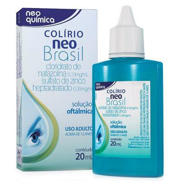 [TESTE] Colírio Neo Brasil 0,15Mg/mL + 0,30Mg/mL Caixa Com 1 Frasco Com 20mL De Solução De Uso Oftálmico