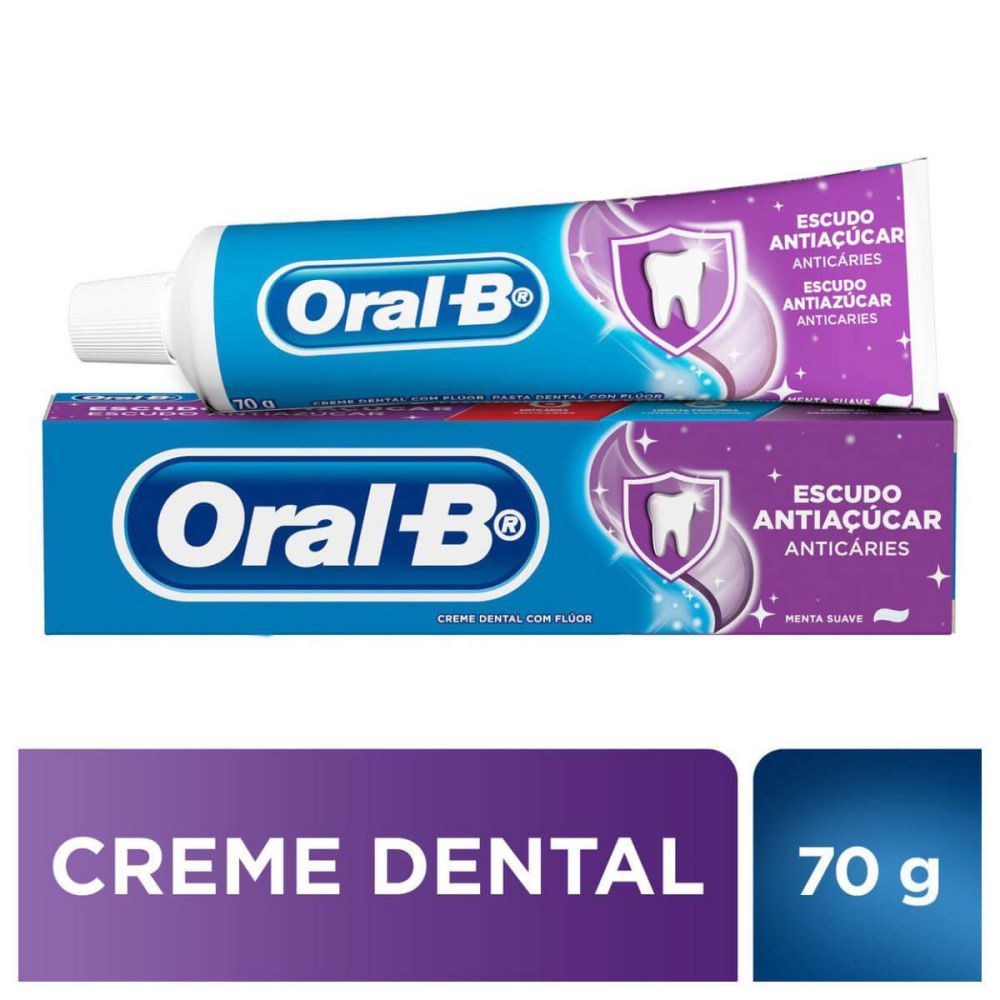 [TESTE] Creme Dental Oral-B 70G Escudo Anti Acucar