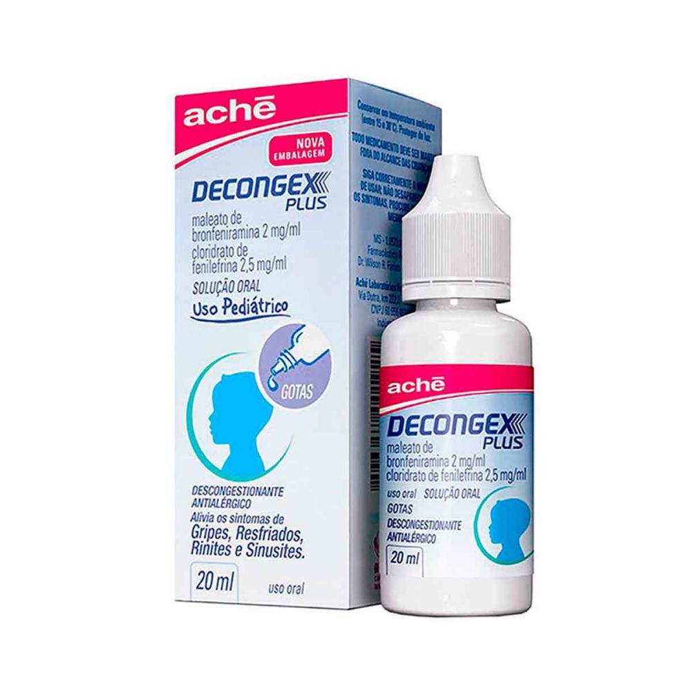 [TESTE] Decongex Plus 2Mg/mL + 2,5Mg/mL Caixa Contendo 1 Frasco Gotejador Com 20mL De Solução De Uso Oral