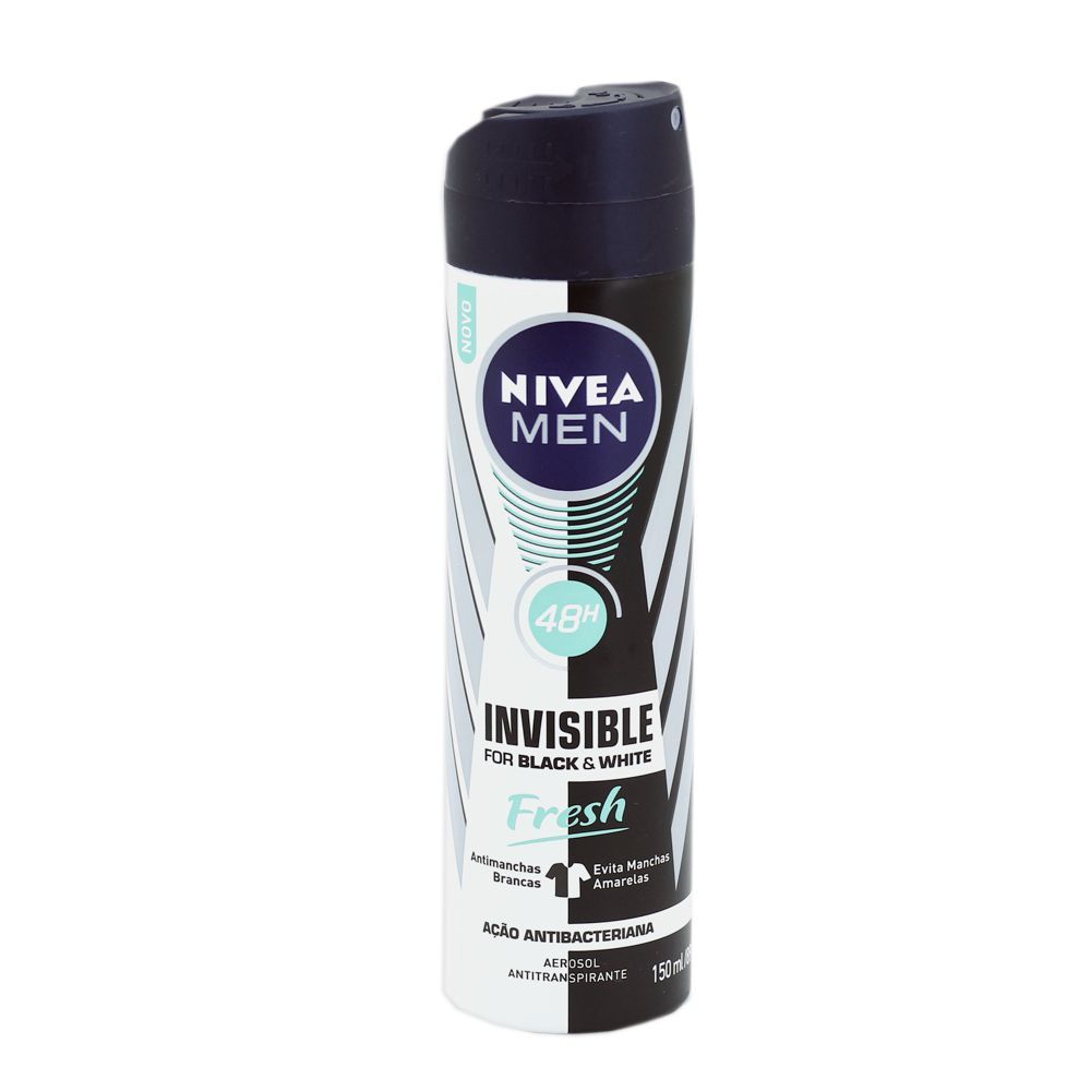 [TESTE] Desodorante Masculino Nivea Men Invisible For Black & White Fresh Aerosol 150mL