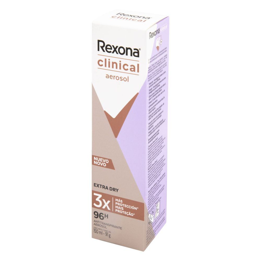 [TESTE] Desodorante Feminino Rexona Women Clinical Extra Dry Aerosol 150mL