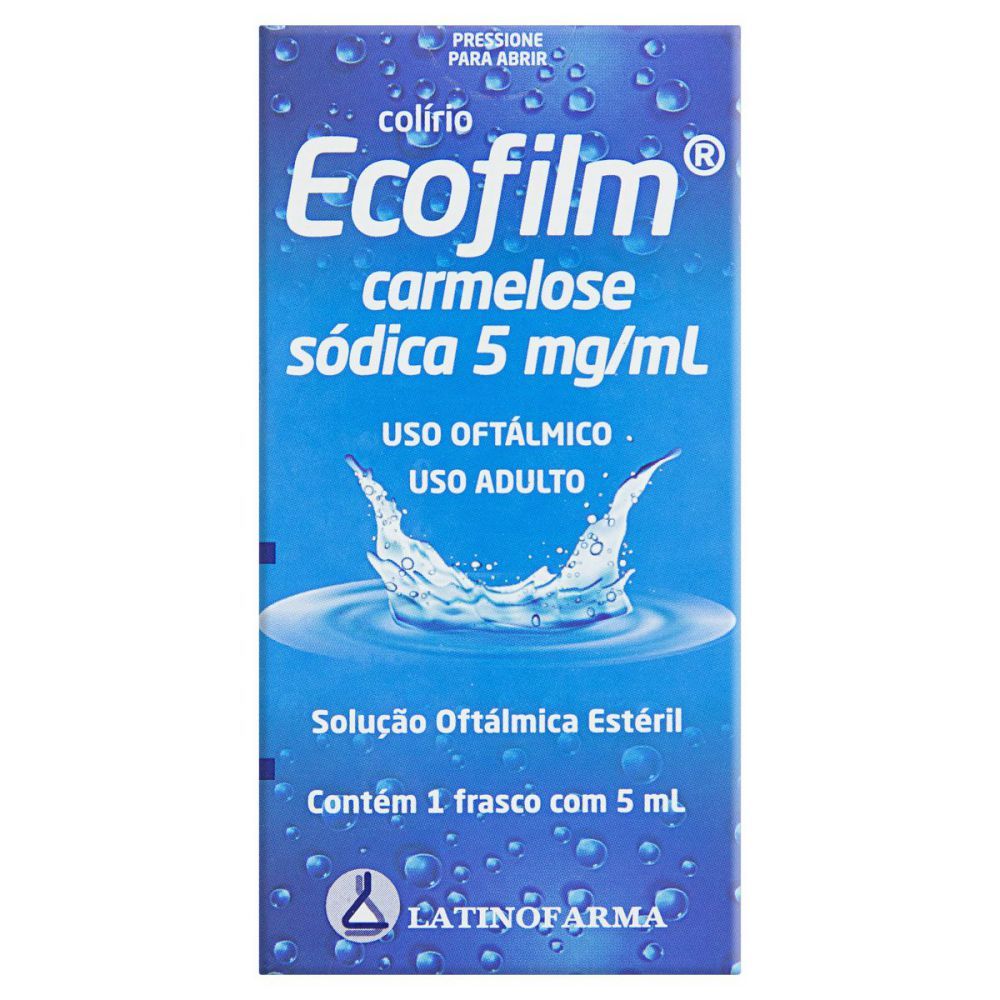 [TESTE] Ecofilm 5Mg/mL Caixa Com 1 Frasco Gotejador Com 5mL De Solução De Uso Oftálmico