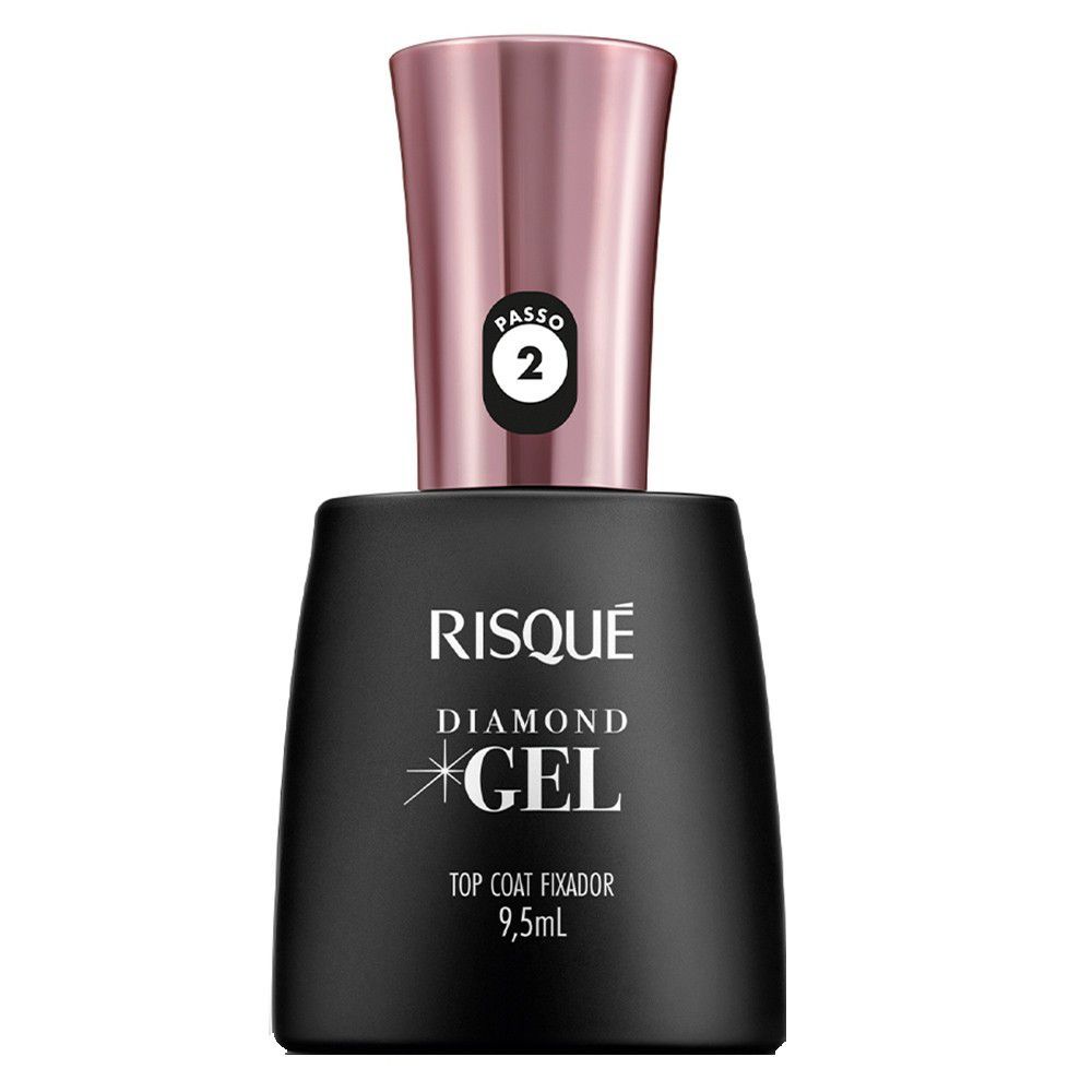 [TESTE] Top Coat Fixador Risqué Diamond Gel Cremoso 9 5mL Risqué Top Coat