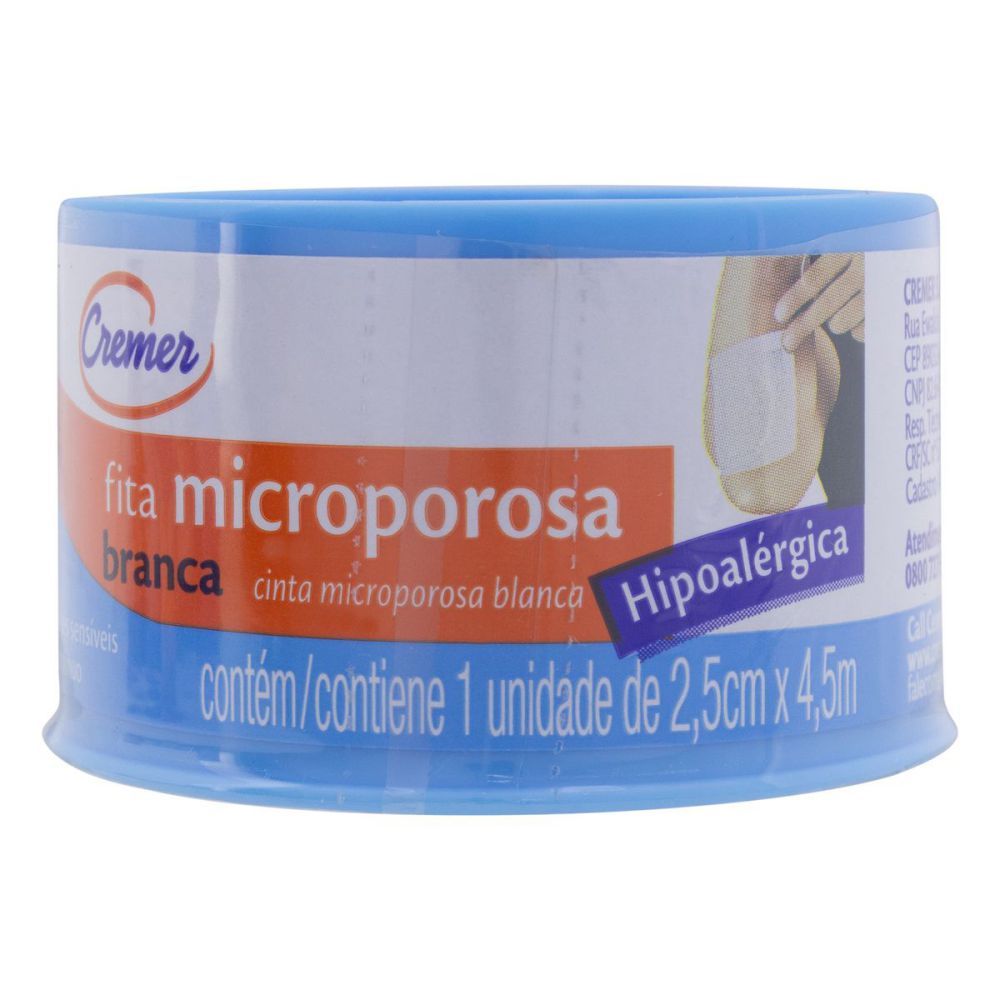 [TESTE] Fita Microporosa Cremer Branca 2,5Cm X 4,5M