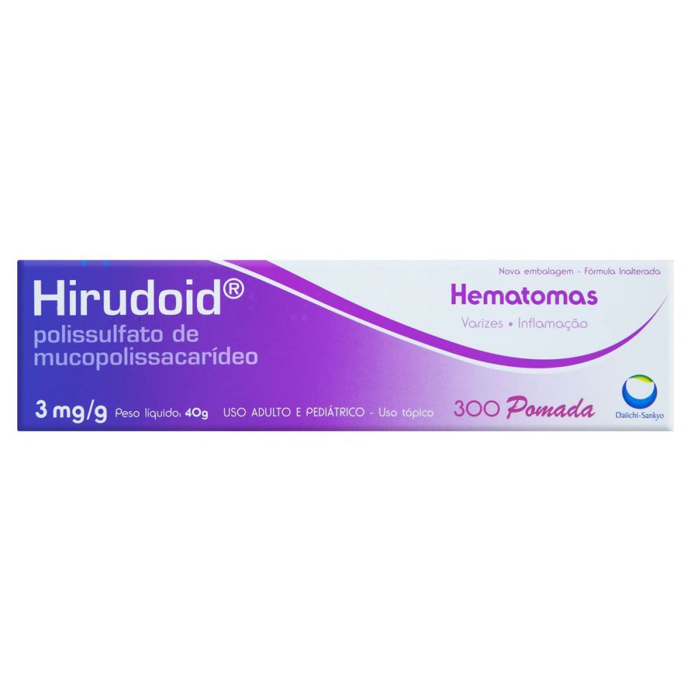 [TESTE] Hirudoid 3Mg Caixa Com 1 Bisnaga Com 40G De Pomada De Uso Dermatológico
