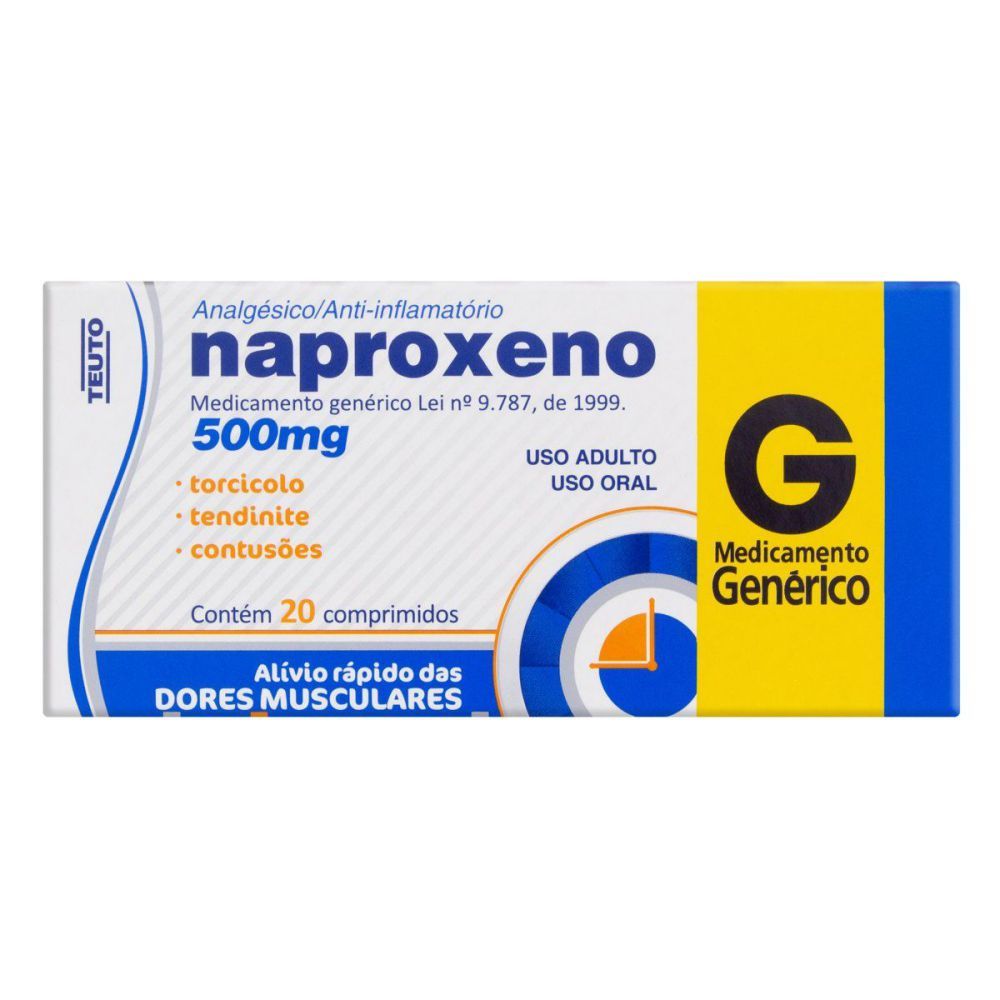 [TESTE] Naproxeno Teuto 500Mg Caixa Com 20 Comprimidos - Teuto (Genérico)