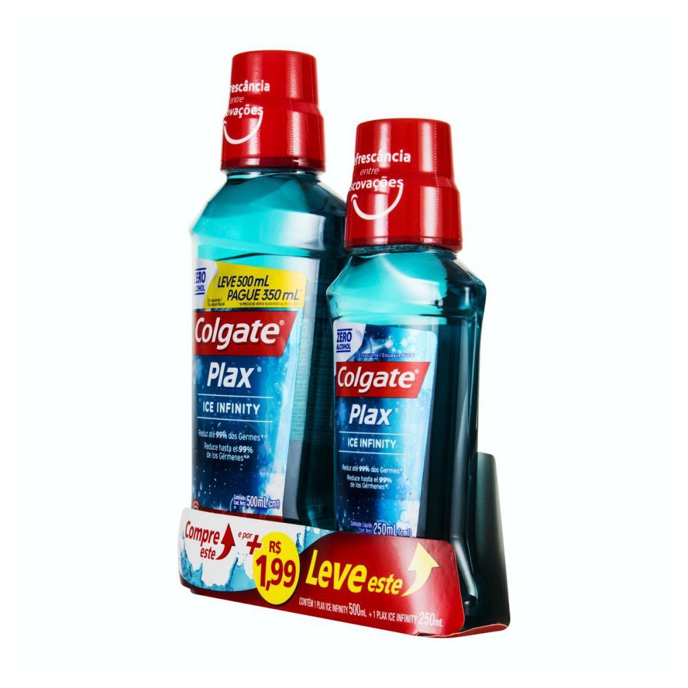 [TESTE] Plax Ice Enxaguante Bucal Infinity Leve 500 Pague 350 + 1,99 Leve Plax Ice 250mL