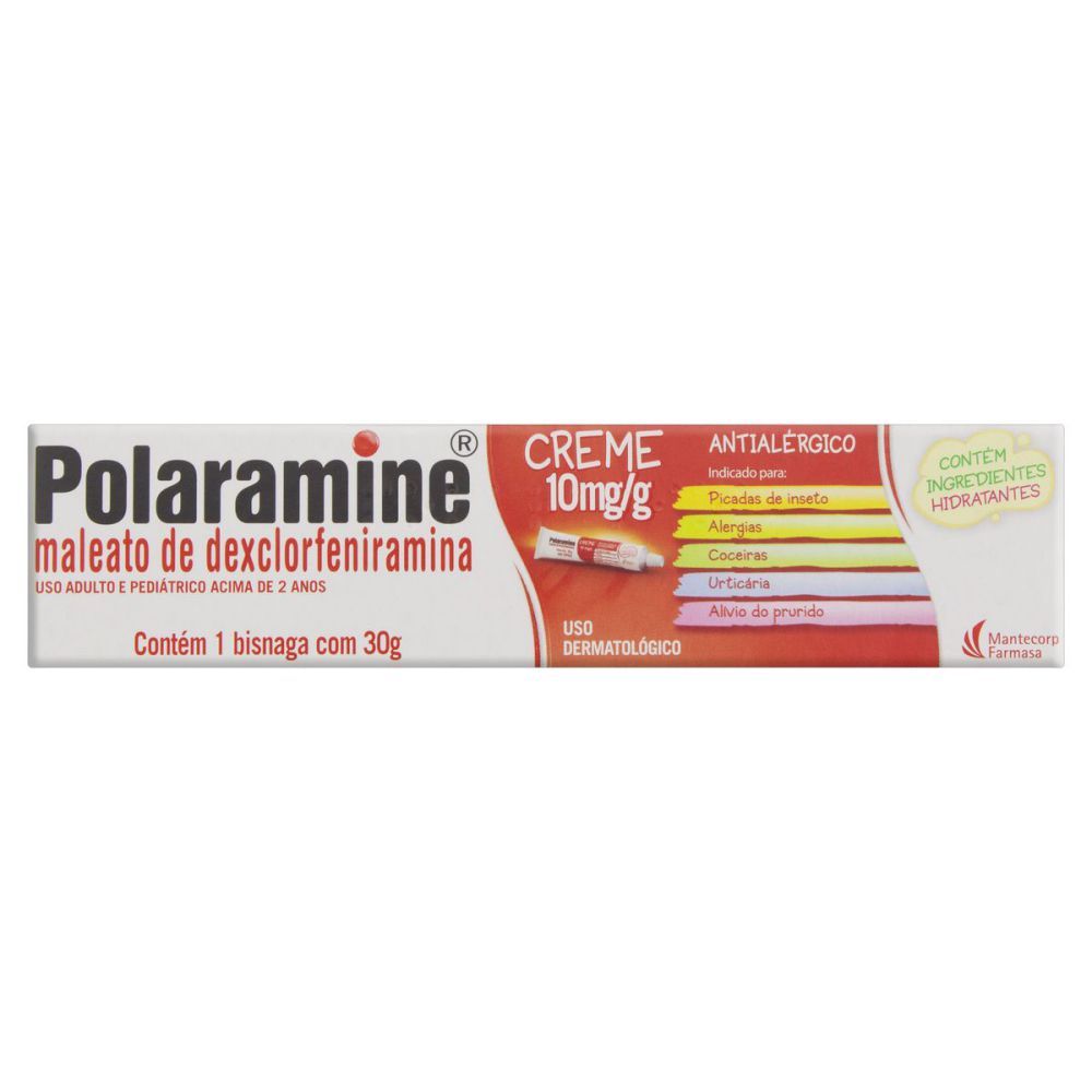 [TESTE] Polaramine Creme 10Mg Caixa Com 1 Bisnaga Com 30G De Creme De Uso Dermatológico