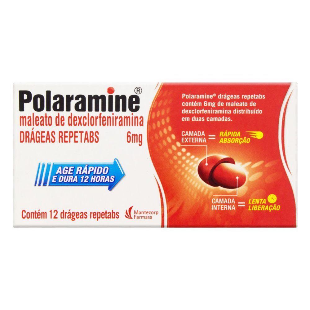 [TESTE] Polaramine Drágea 6Mg Caixa Com 12 Drágeas