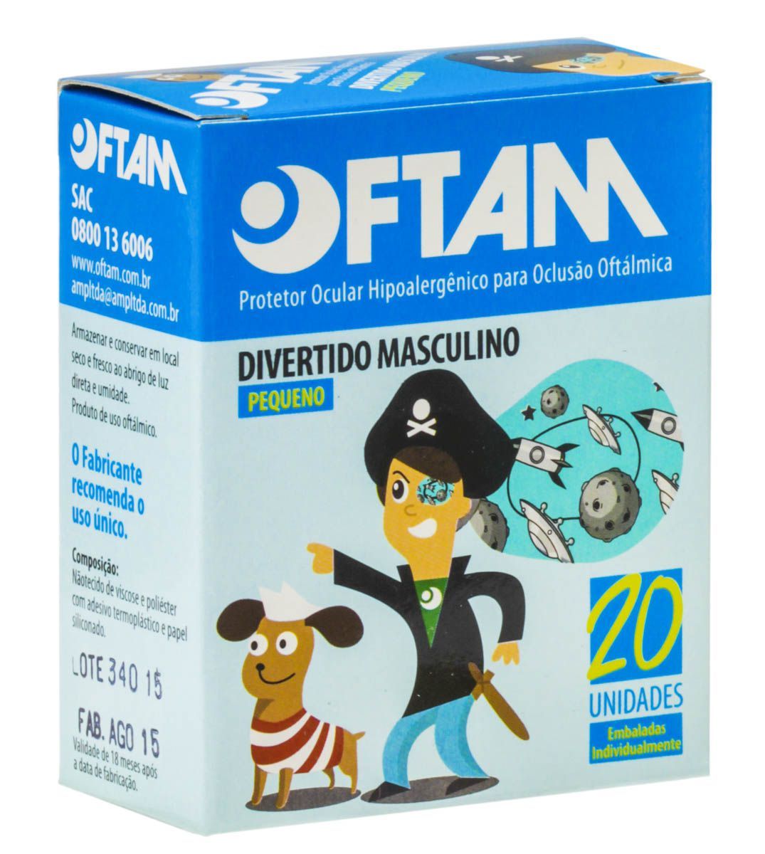 [TESTE] Protetor Ocular Divertido Masculino Tamanho Pequeno 20 Unidades
