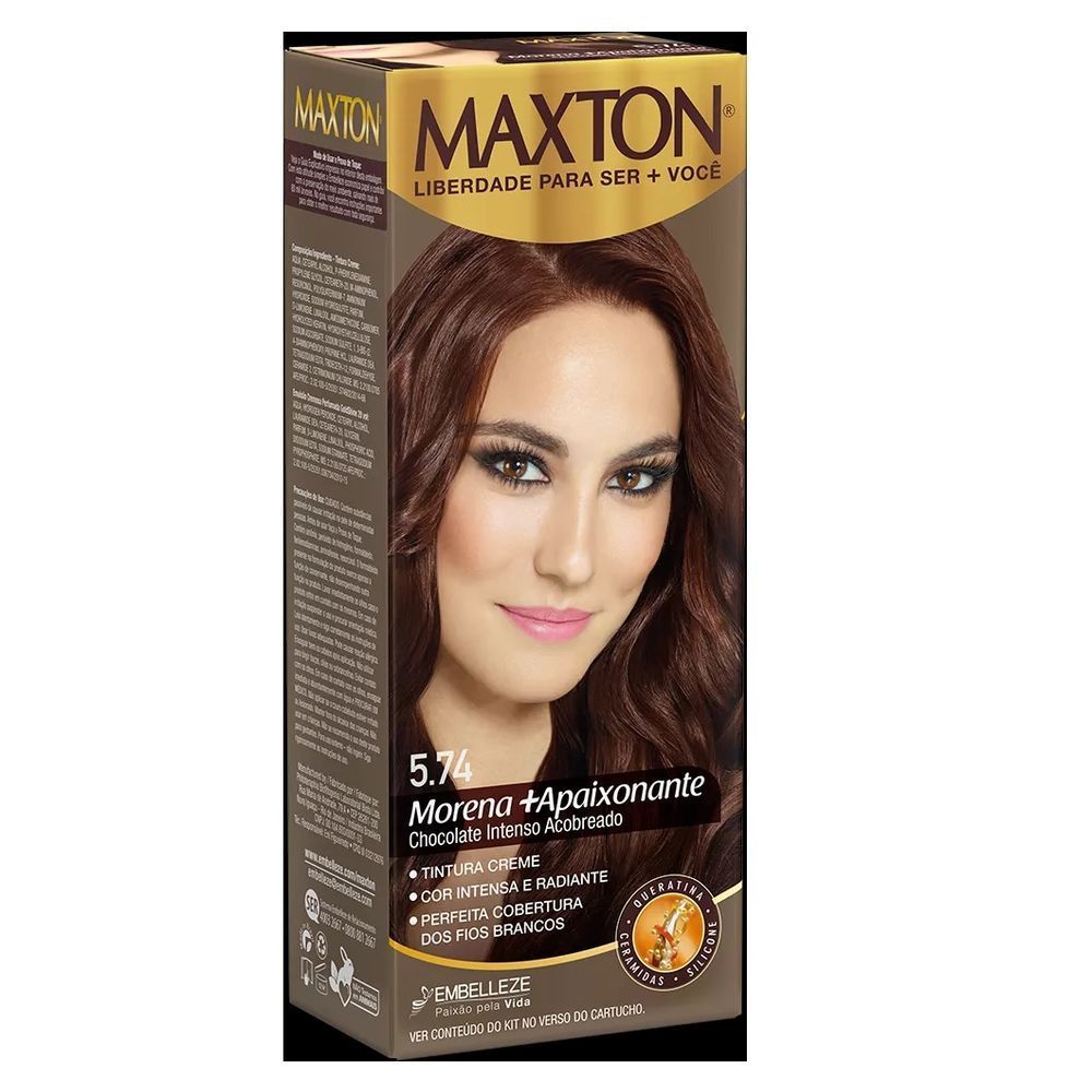 [TESTE] Tintura Maxton Nº 5.74 Chocolate Intenso Acobreado