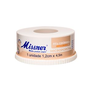 Fita Cirúrgica Missner Microporosa Bege 1,2Cm X 4,5M