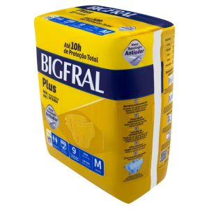 Fralda Adulto Bigfral Plus M Regular 9 Unidades