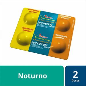 Naldecon Noite 400Mg + 20Mg + 400Mg + 4Mg Blíster Com 4 Comprimidos