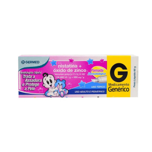 Nistatina + Óxido De Zinco 100.000Ui/G + 200Mg Caixa Com 1 Bisnaga Com 60G De Pomada De Uso Dermatológico - Germed (Genérico)