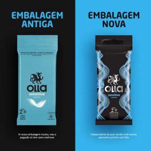 Preservativo Camisinha Olla Sensitive Olla Pacote Com 6 Unidades