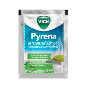Vick Pyrena 500Mg5G Envelope Com 5G De Pó Para Solução Oral Sabor Camomila E Erva-Cidreira
