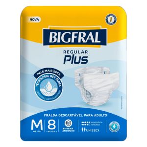 Fralda Bigfral Regular Plus M Com 8 Un