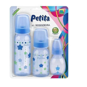Kit Mamadeira Petita Color Com Bico Pvc Un