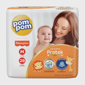 Fralda Pompom Derma Protek M Com 28 Un