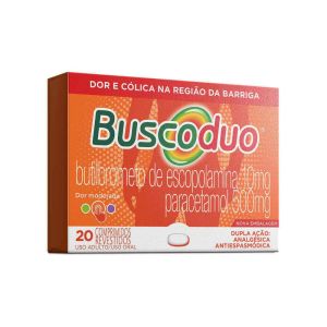 Buscoduo 10Mg + 500Mg Caixa Com 20 Comprimidos Revestidos