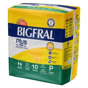 Fralda Geriátrica Bigfral Plus Para Com 10 Unidades