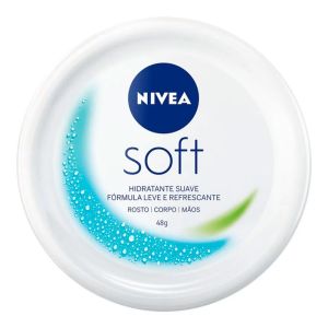 Creme Hidratante Nivea Soft para Rosto Maos e Corpo 49G